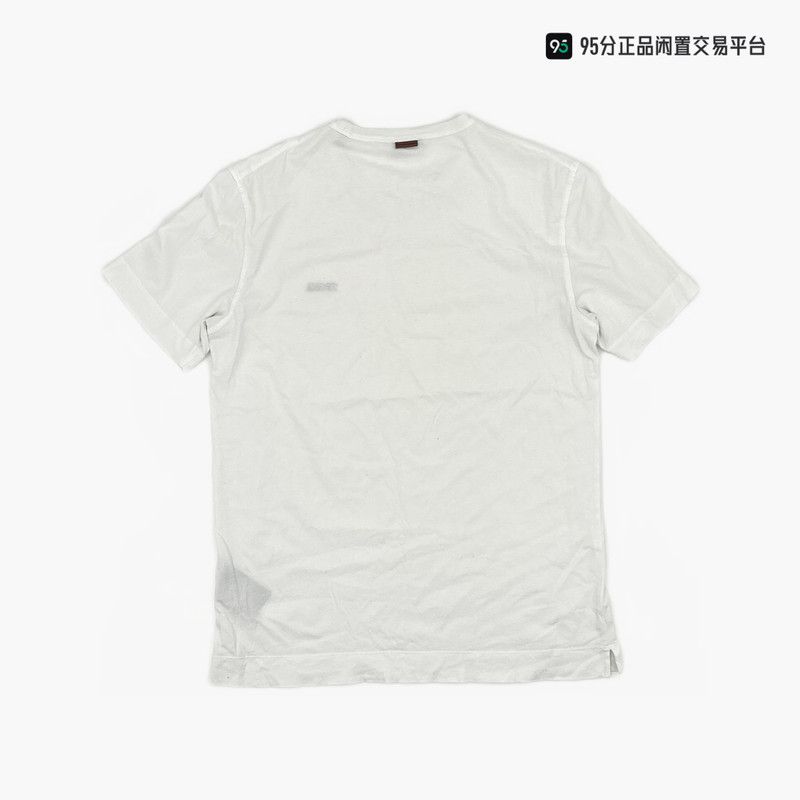 Ermenegildo Zegna Ermenegildo Zegna Embroidered Logo Crew Neck T-Shirt Size US S / EU 44-46 / 1 - 1 Thumbnail