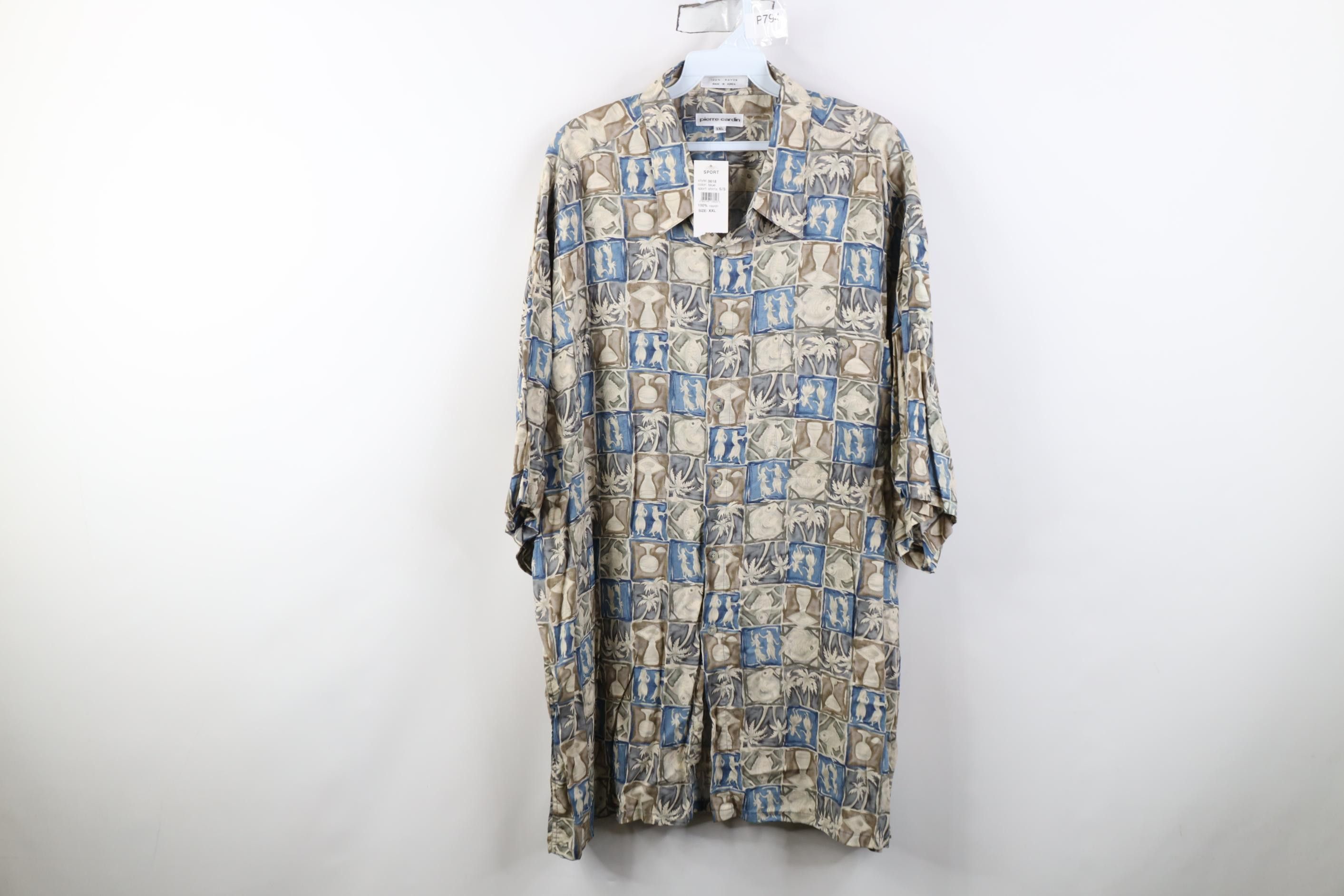 Vintage Deadstock Vintage 90s Streetwear Fish Hawaiian Button Shirt Size US XXL / EU 58 / 5 - 1 Thumbnail