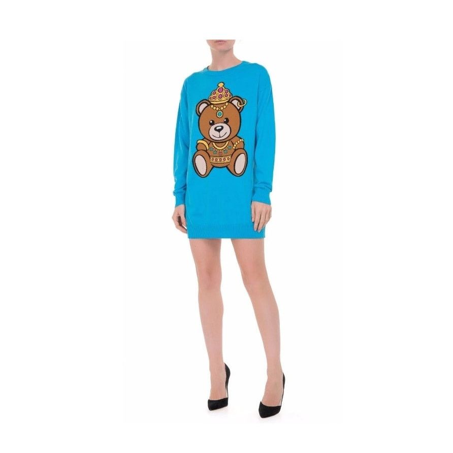 Moschino SS17 Moschino Couture Jeremy Scott CROWNED TEDDY BEAR DRESS Size XS / US 0-2 / IT 36-38 - 1 Thumbnail