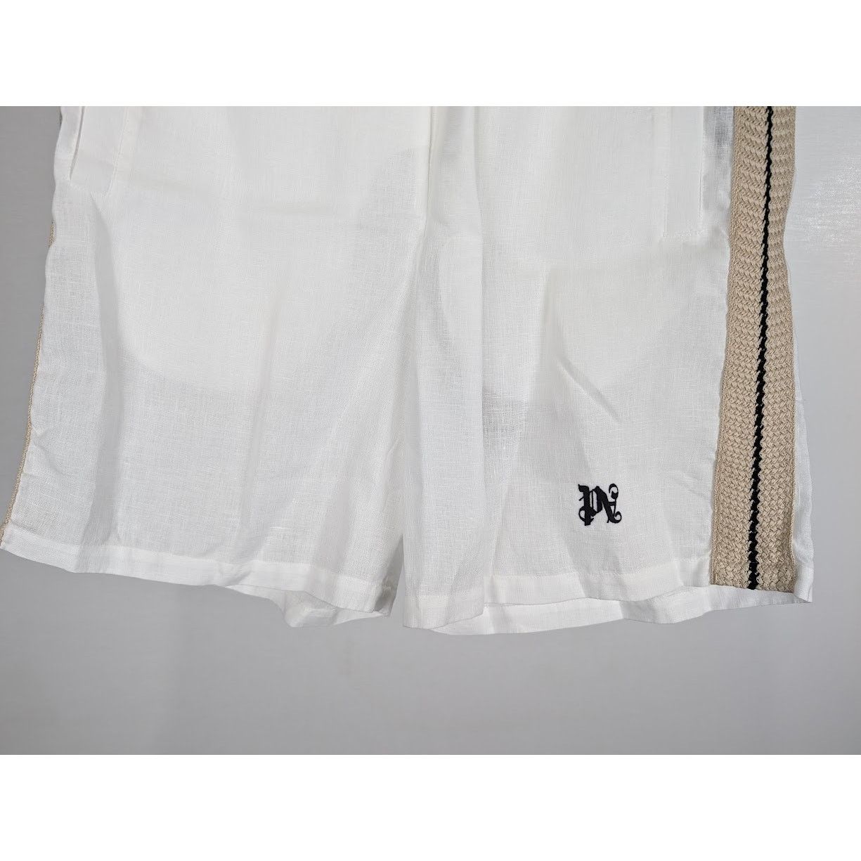 Palm Angels o1rshd1 PA Monogram Track Short in Off White/Black Size US 32 / EU 48 - 9 Thumbnail