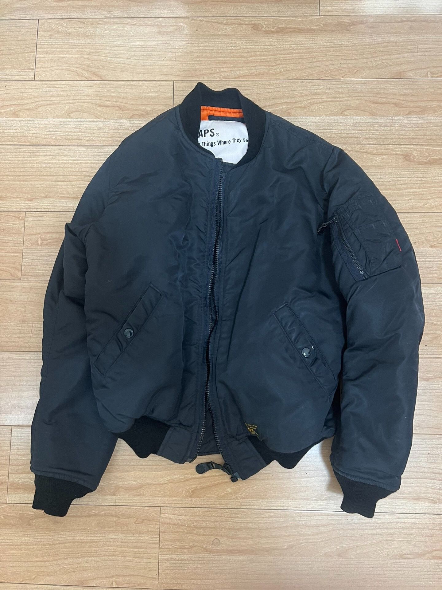 美品 WTAPS MA-1 Wtaps WTAPS MA-1 Flight Jacket Black | Grailed