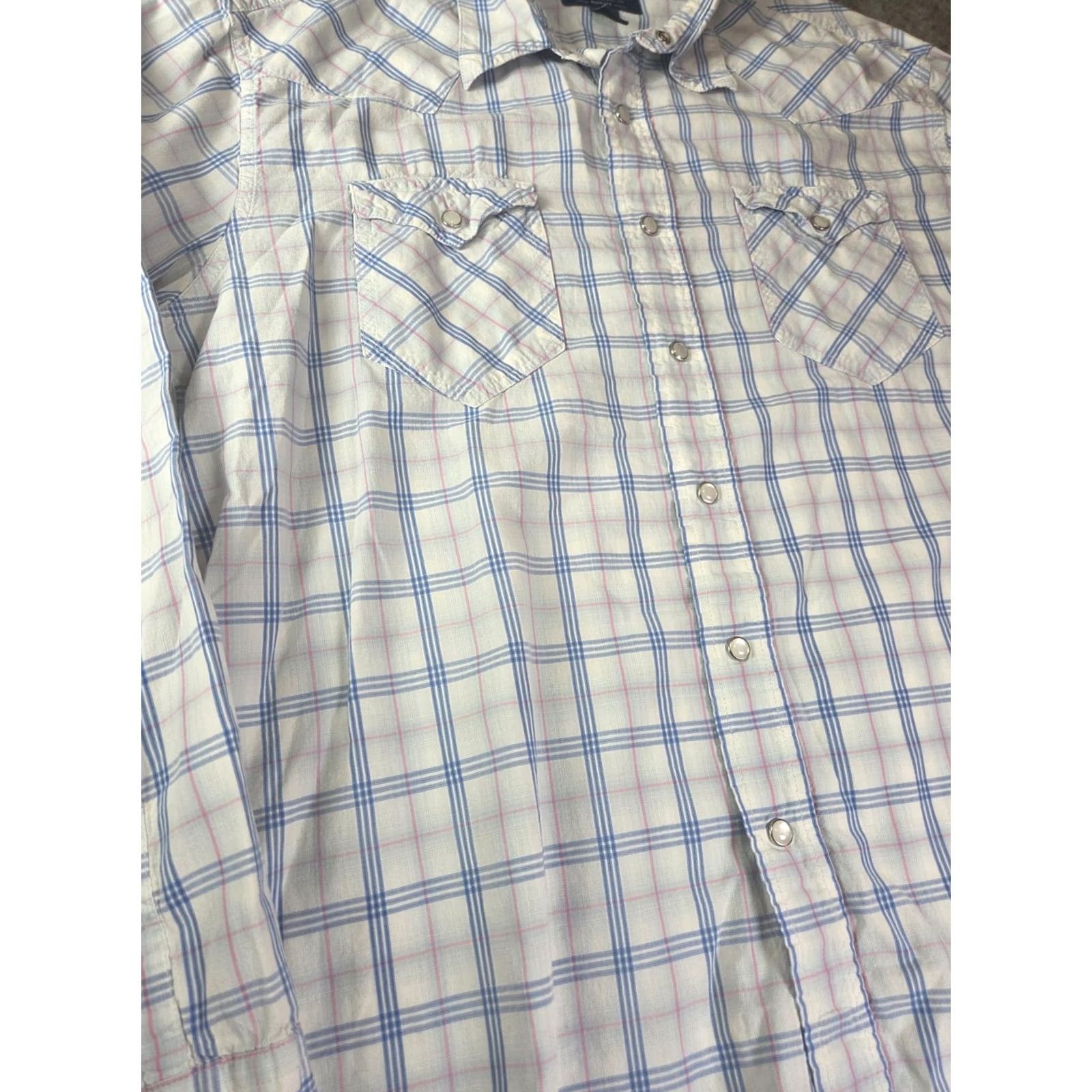 Aeropostale Aeropostale Mens Shirt Button Up Western Pearl Snap Plaid Large Size US L / EU 52-54 / 3 - 2 Thumbnail