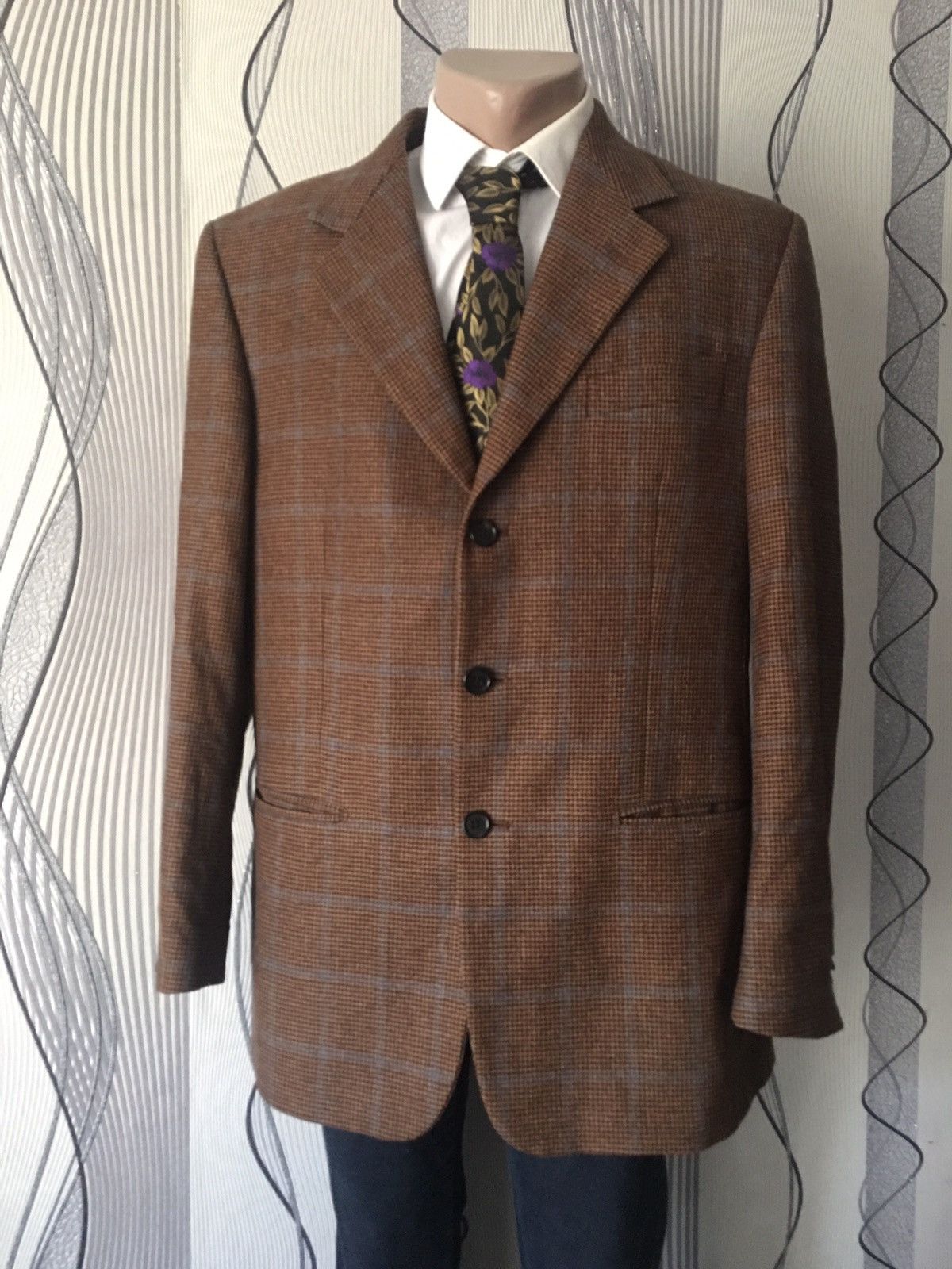 Loro Piana Loro Piana Vintage Houndstooth Merino Wool Blazer Jacket Size US M / EU 48-50 / 2 - 1 Thumbnail