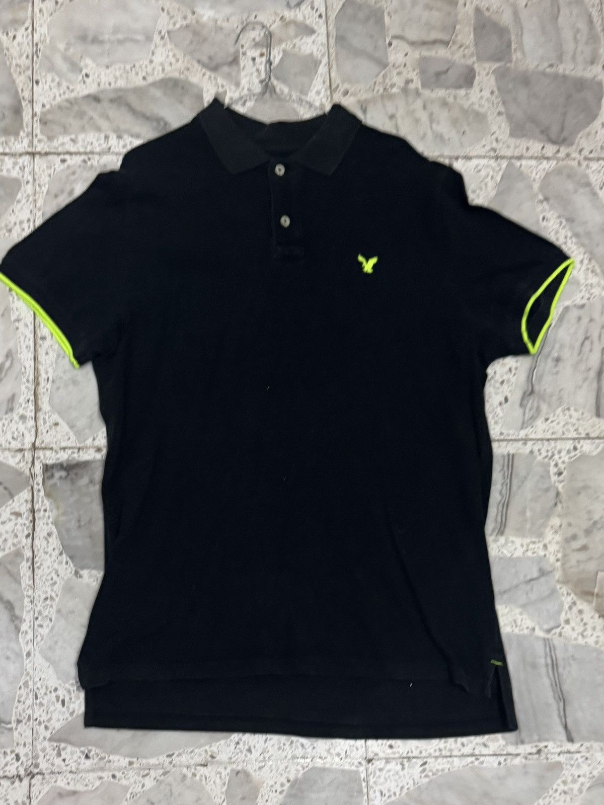 American Eagle Outfitters black with green american eagle polo Size US L / EU 52-54 / 3 - 2 Thumbnail