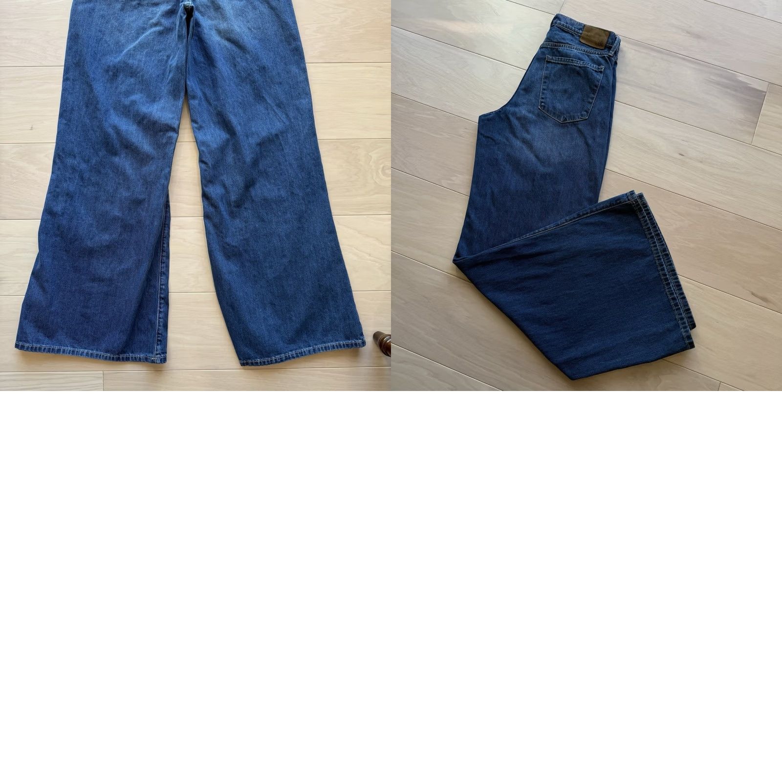 Banana Republic Banana Republic Jeans Women 30 Blue Puddle Bell Bottom Wide Leg Glam 5-Pocket Denim, High Rise, Slim? Wait, no. Size 30" / US 8 / IT 44 - 8 Thumbnail