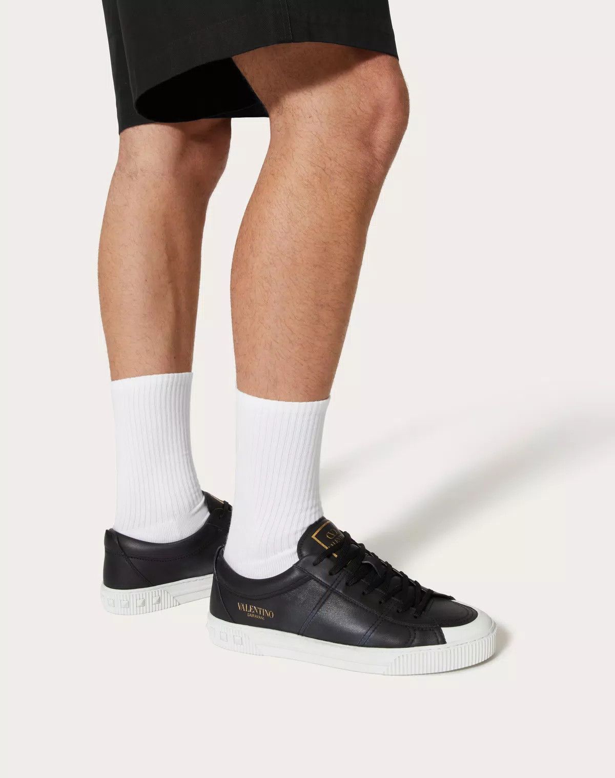 Valentino oc11z0625 Cityplanet Calfskin Sneaker in Black Size US 11 / EU 44 - 6 Thumbnail