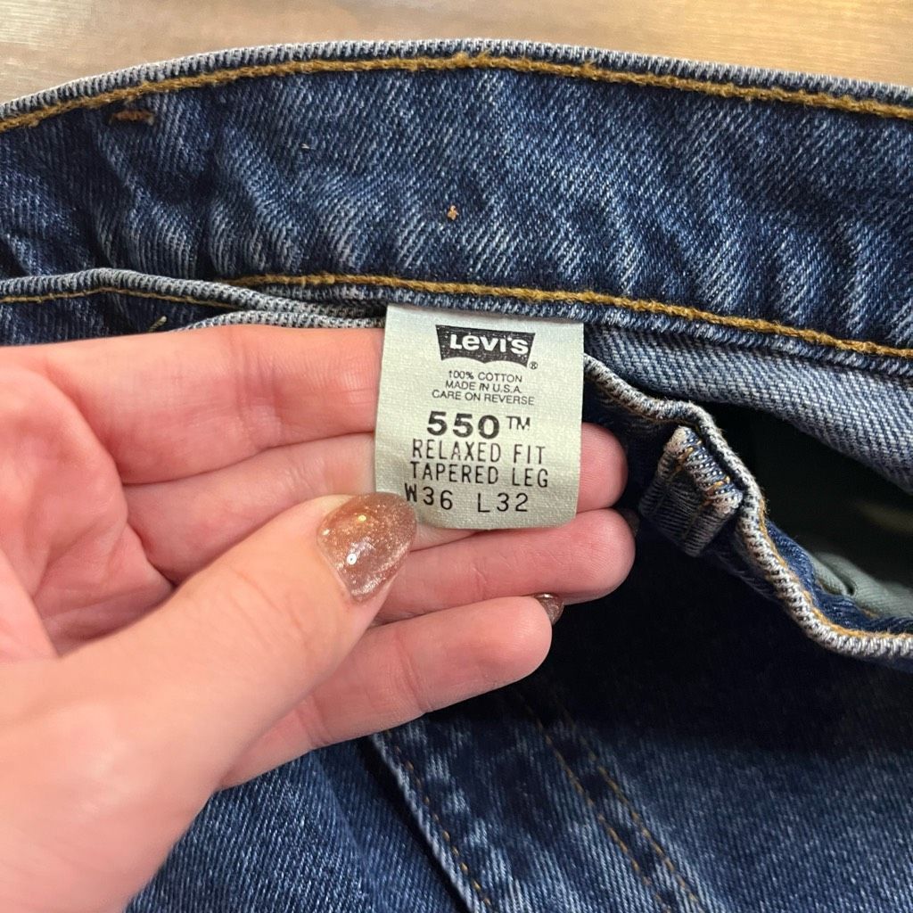 Levi's Vintage Levi 550 Blue Denim Casual Jeans Men 36x31 Size US 36 / EU 52 - 5 Thumbnail