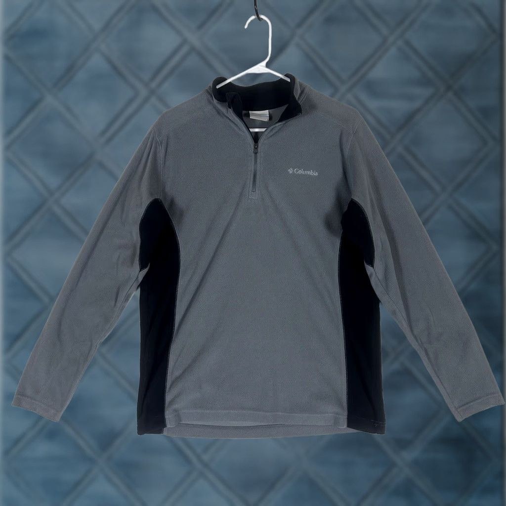 Vintage Columbia 1/4 Zip Fleece Pullover Mens Small Gray Long Sleeve Lightweight Casual Shirt Size S / US 4 / IT 40 - 1 Thumbnail