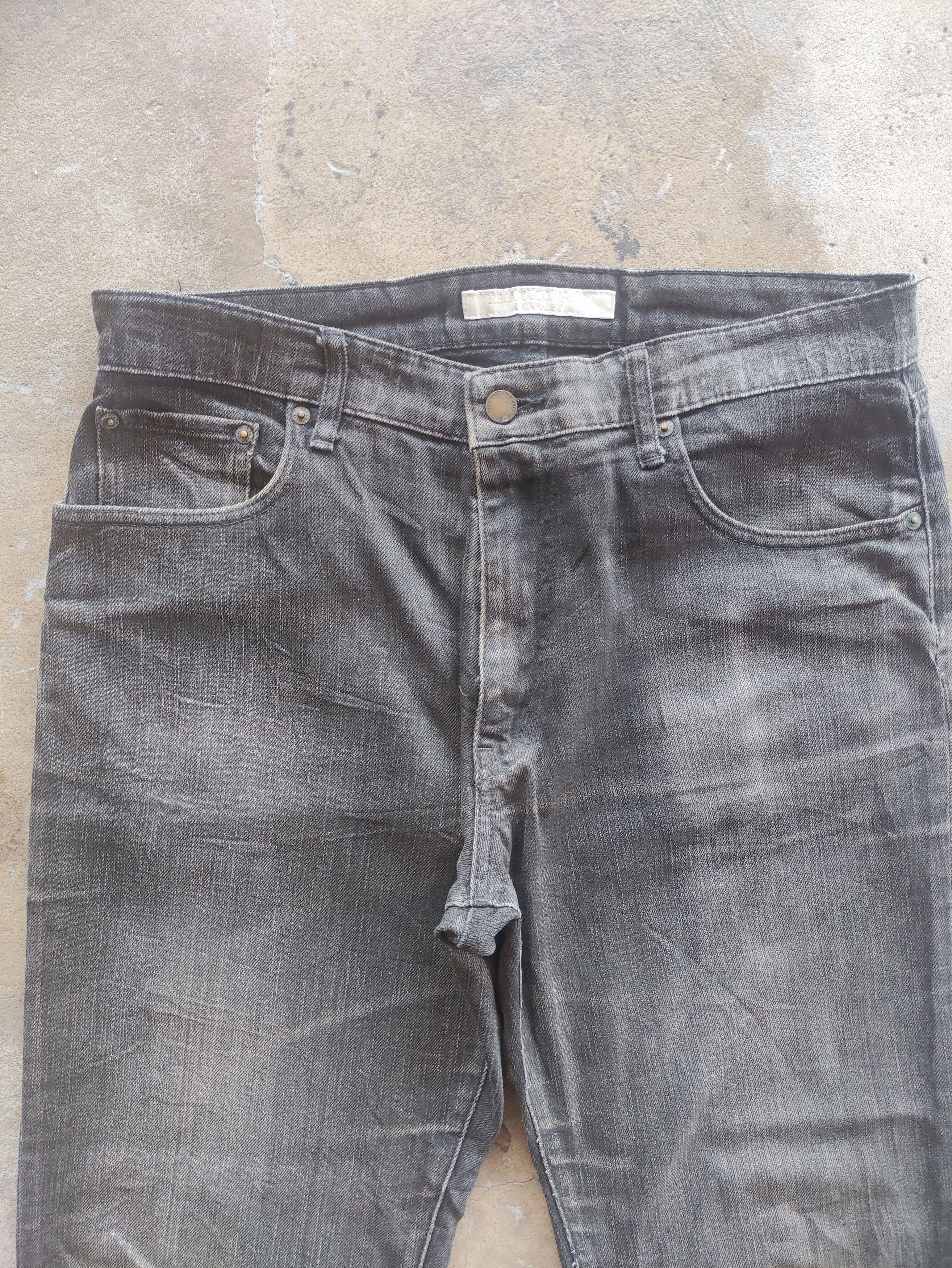 Japanese Brand × Uniqlo W35💥 Vintage Japanese Black Faded Denim Jeans Pants Size US 35 - 3 Thumbnail