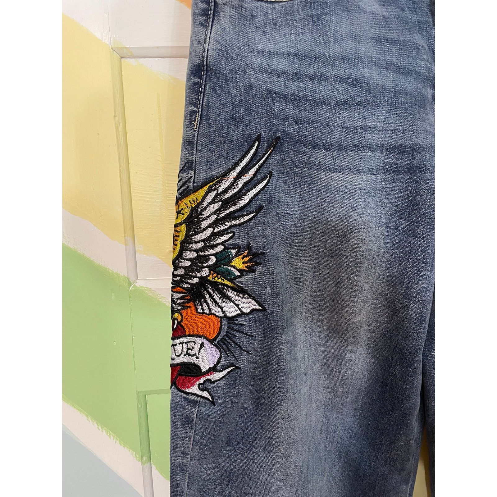 Ed Hardy Ed Hardy Tattoo Graphic Jeans Y2K Denim Size 30 Size 30" / US 8 / IT 44 - 9 Thumbnail