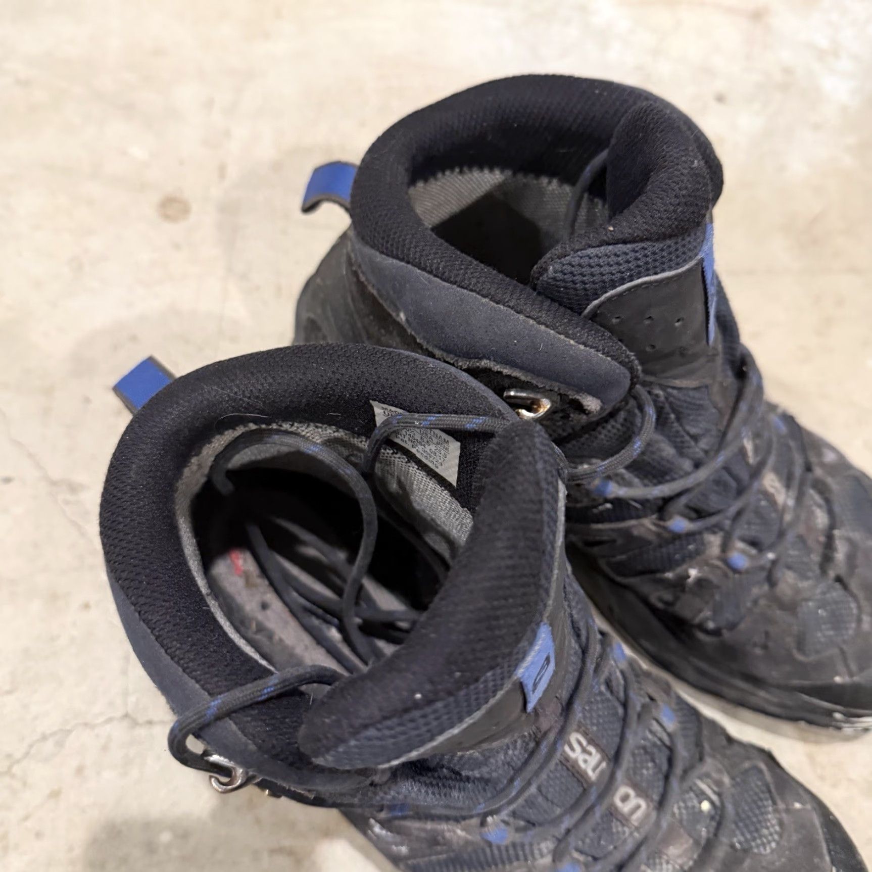 Salomon Salomon Hiking Boots Womens 8.5 Blue GORE-TEX Mid Waterproof Contagrip DISTRESS Size US 7 / IT 37 - 3 Thumbnail