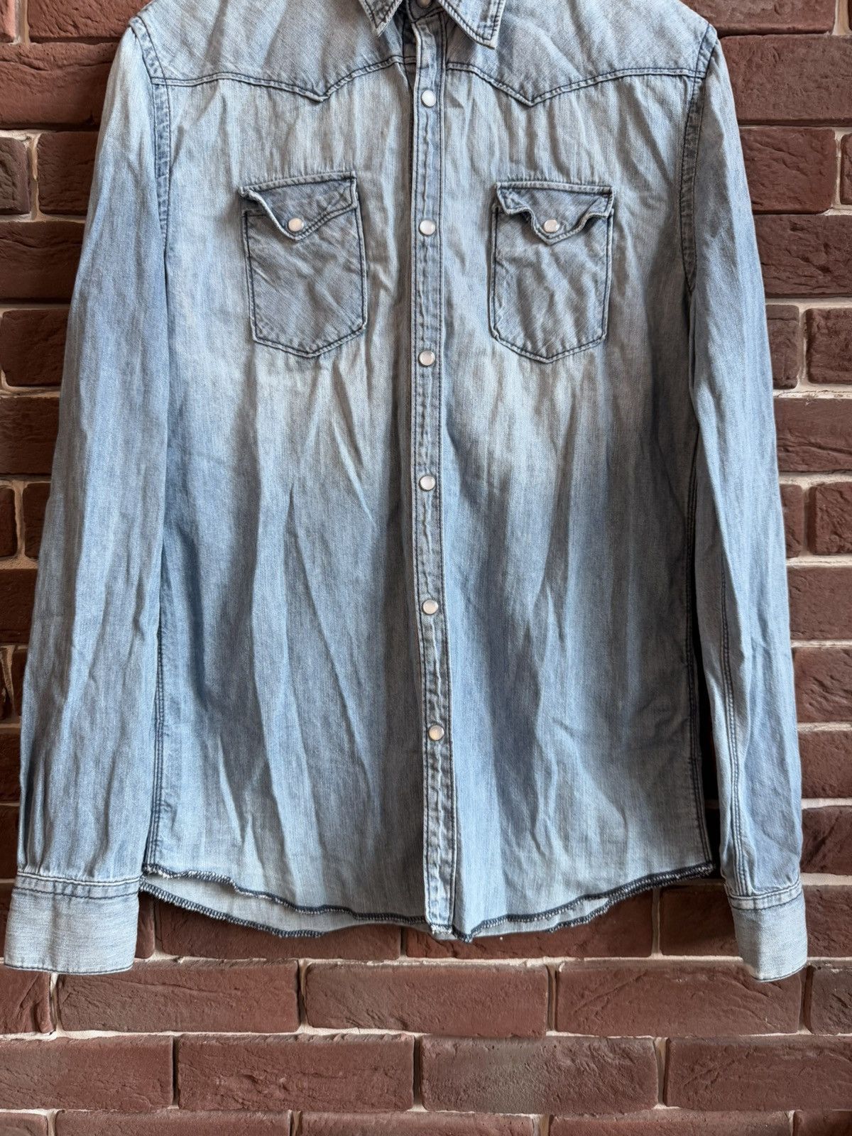 Acne Studios ACNE STUDIOS Western Denim Button-Up Shirt Small 46 Navy Size US S / EU 44-46 / 1 - 6 Thumbnail