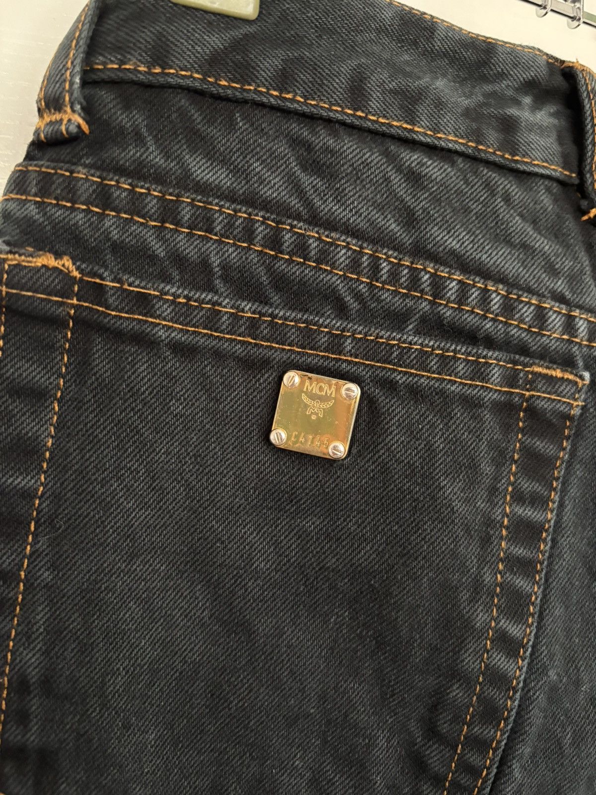 MCM Vintage Women’s MCM Jeans De Luxe Black Denim Jeans Size 29" - 5 Thumbnail