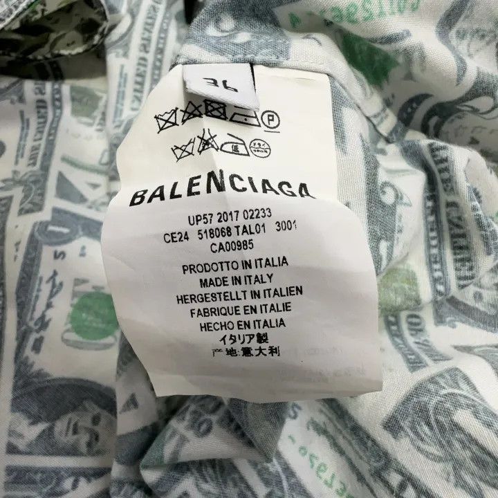 Balenciaga Balenciaga Balenciaga Dollar Print Long Sleeve Shirt -2507 Size US S / EU 44-46 / 1 - 3 Thumbnail