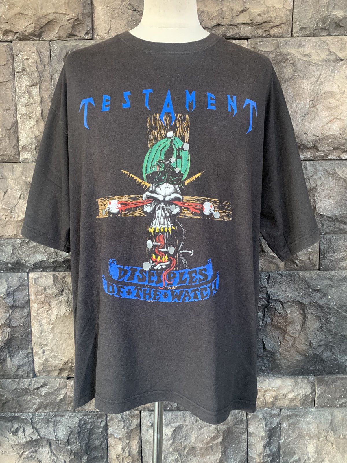 image of Band Tees x Vintage 2004 Testament European Tour Band T Shirt in Black, Men's (Size 2XL)