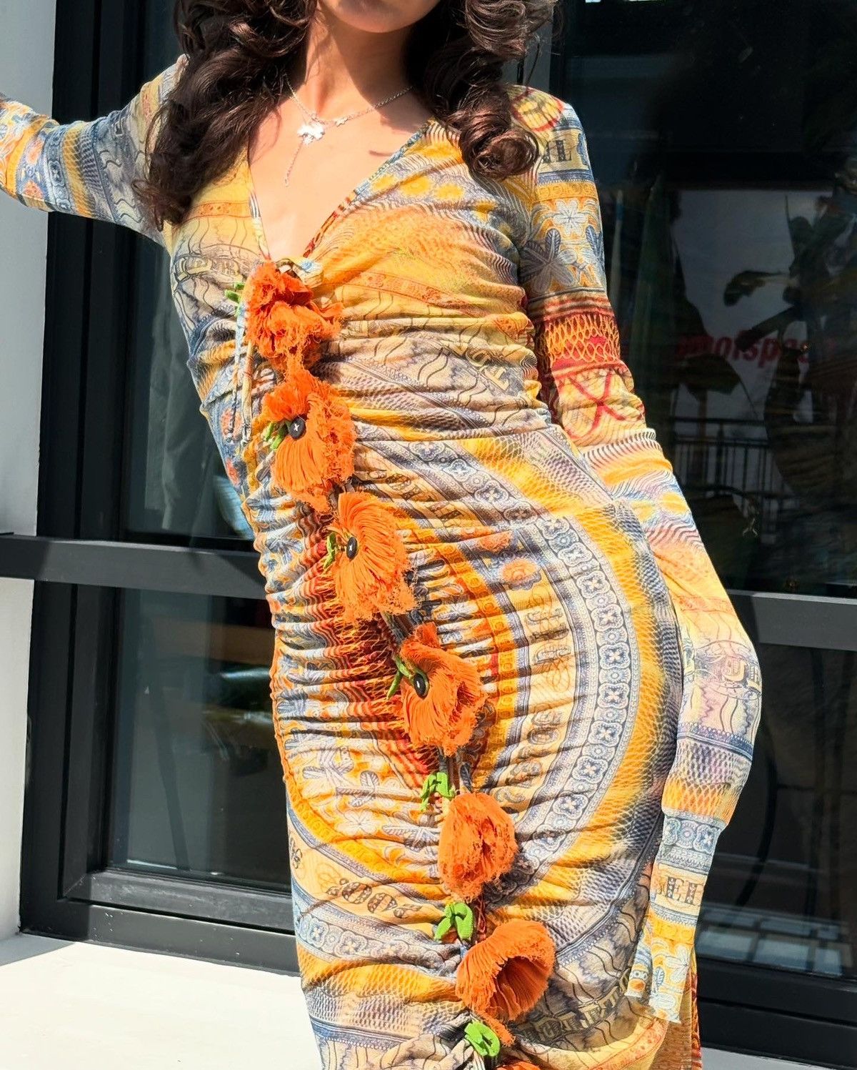Jean Paul Gaultier Jean Paul Gaultier soleil tattoo print dress Size S / US 4 / IT 40 - 2 Thumbnail