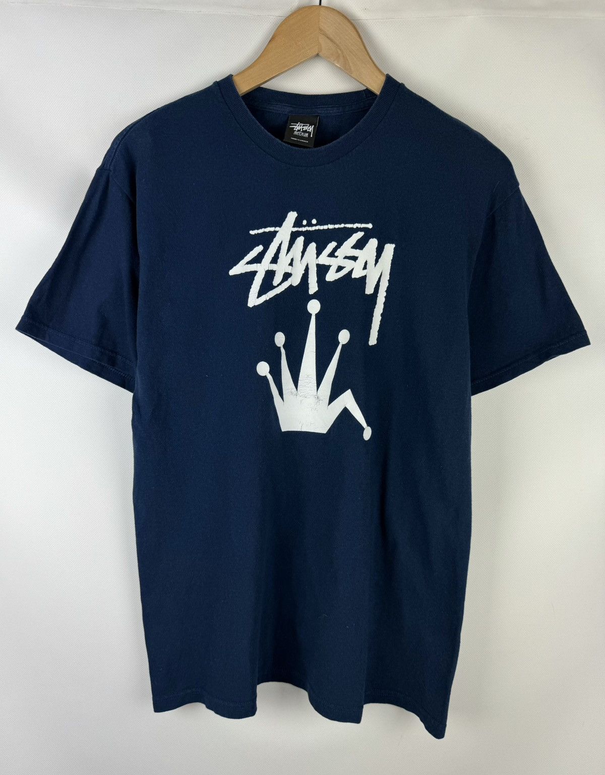 Streetwear × Stussy Stussy Honolulu Exclusive Navy Blue T-Shirt Sz