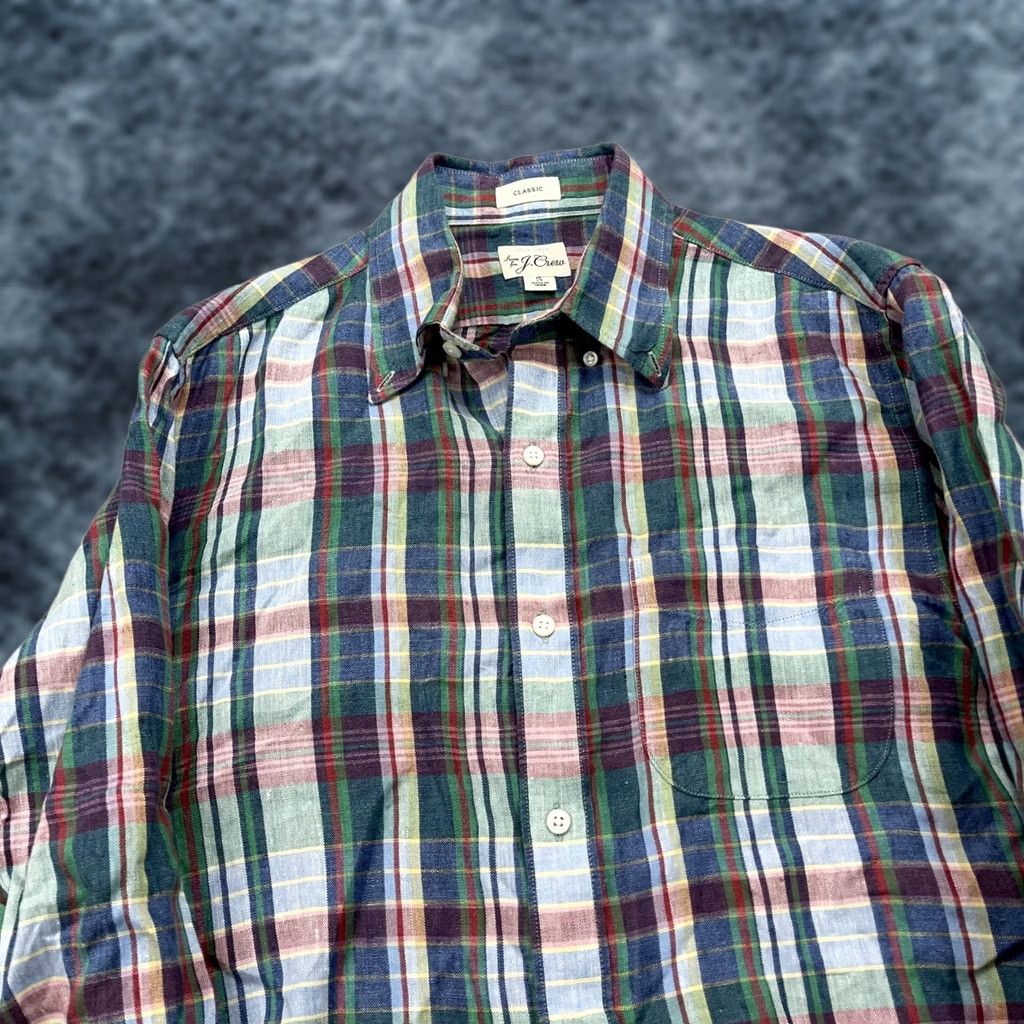 J.Crew J.CREW Shirt Mens Small Colorful 100% Irish Linen Baird McNutt Classic Button Size US S / EU 44-46 / 1 - 1 Thumbnail