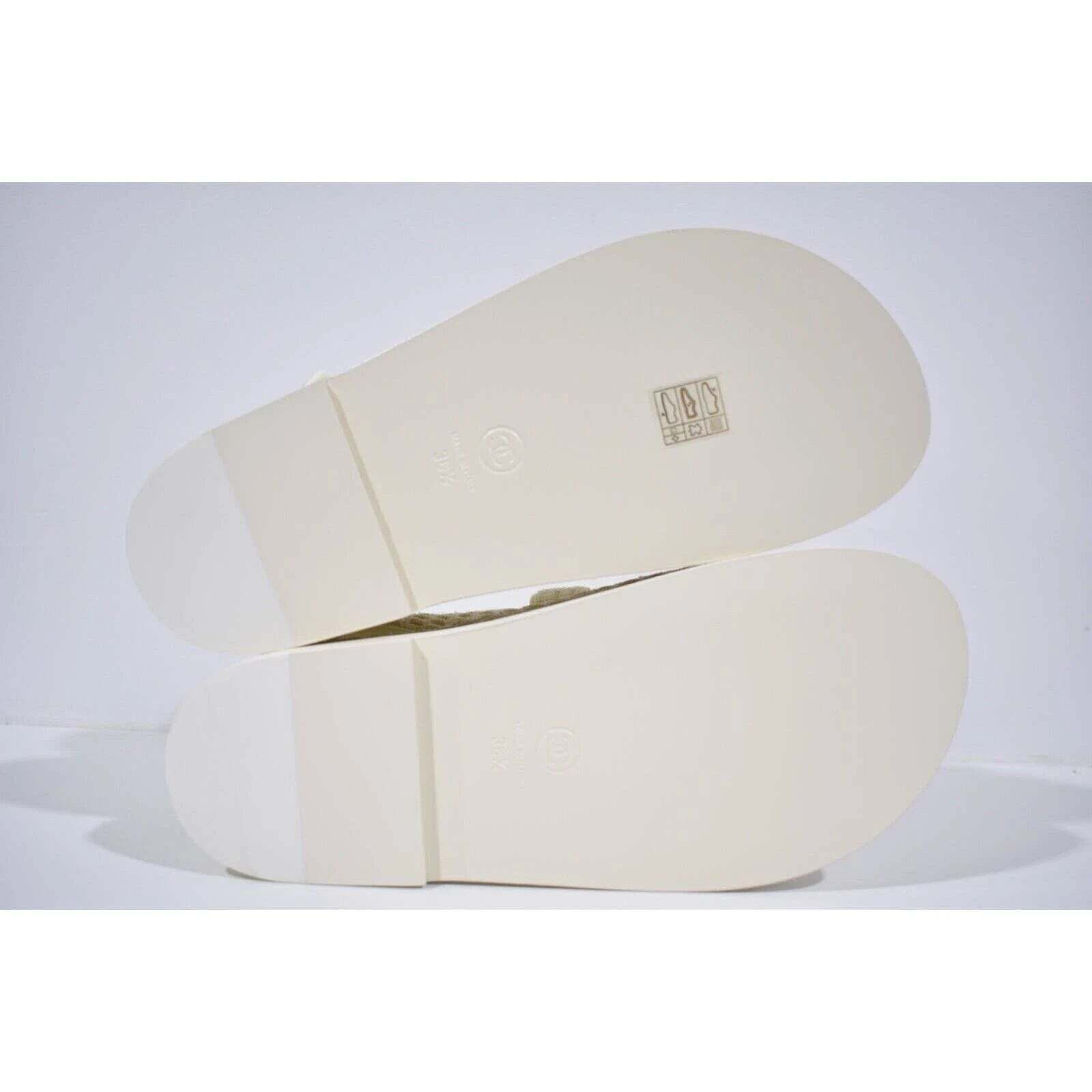 Chanel Chanel 22S Ivory White Knit CC Logo Mule Slide Strap Size US 6.5 / IT 36.5 - 11 Thumbnail