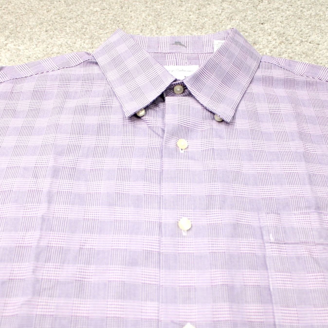 Tommy Bahama Tommy Bahama Shirt Mens 16 1/2, 34/35 Purple 100% Cotton Long Sleeve Button Down Dress Shirt Womens? Mens Size US XL / EU 56 / 4 - 5 Thumbnail