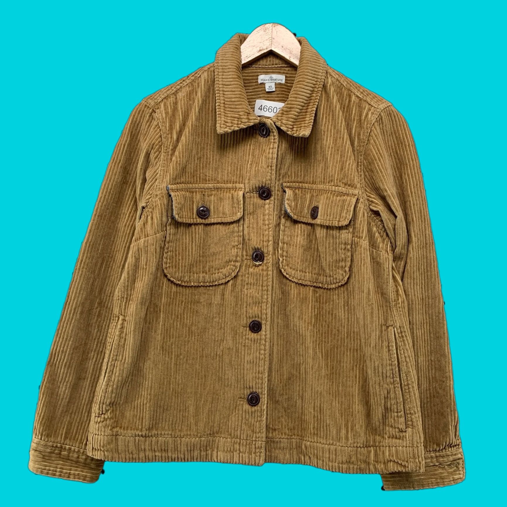 Vintage VINTAGE LL Bean Signature Corduroy Shirt Jacket Womens XS Brown 100% Cotton Shacket Size XS / US 0-2 / IT 36-38 - 1 Thumbnail