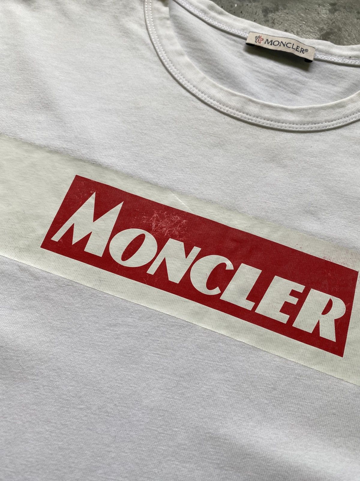 Moncler Moncler Box Logo White T-Shirt Size US S / EU 44-46 / 1 - 3 Thumbnail