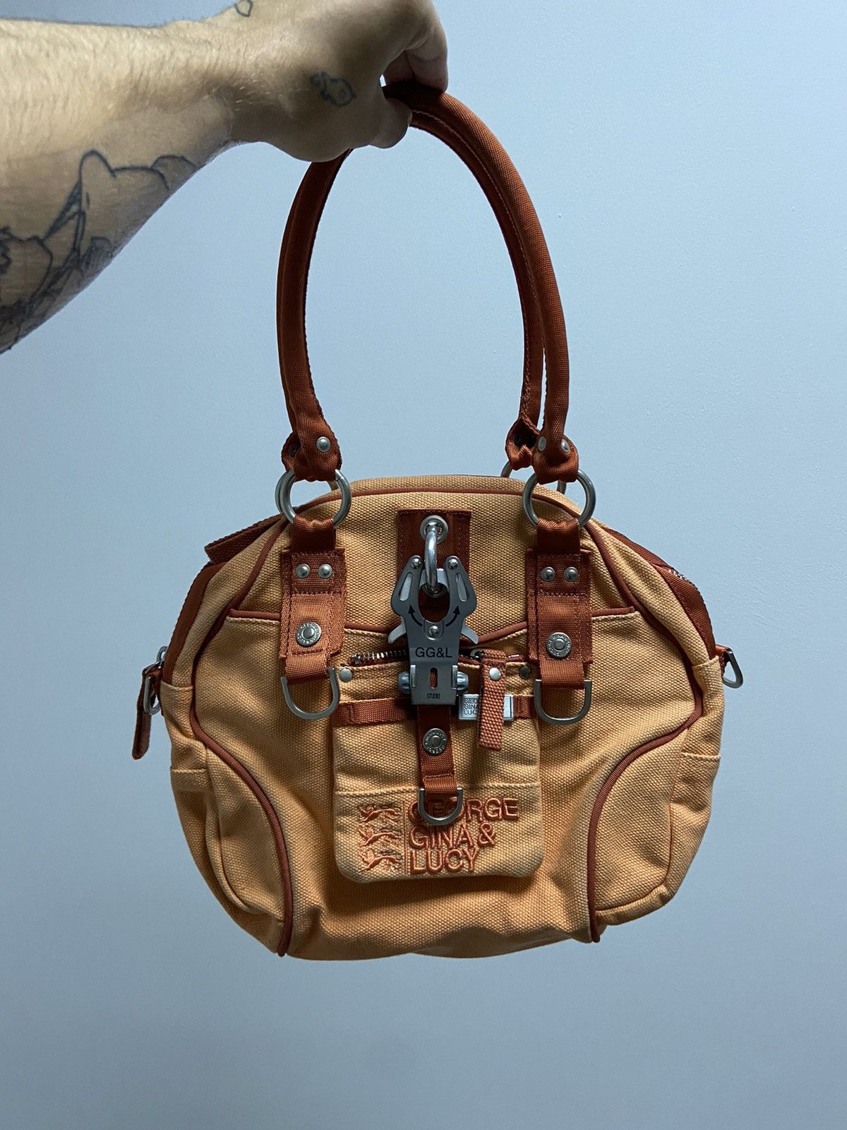Japanese Brand × Vintage George Gina Lucy Moxestripe ALYX Style Vintage Bag Carabiner Size ONE SIZE - 7 Thumbnail