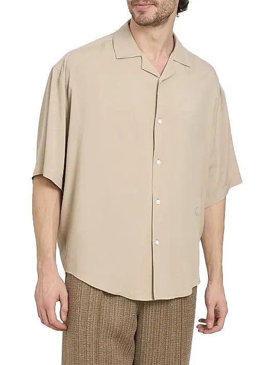 AMI os11x0226 Camp Shirt In Ivory Size US M / EU 48-50 / 2 - 2 Thumbnail