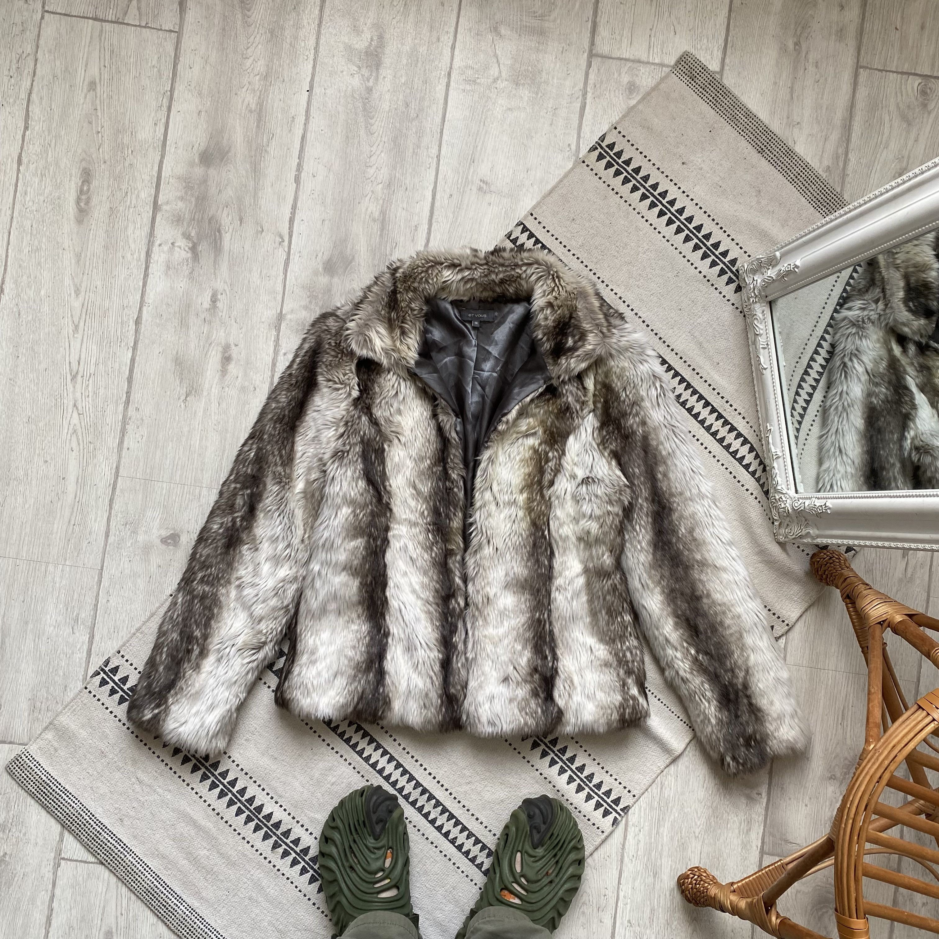 00s GLORY fur jacket japanese label y2k