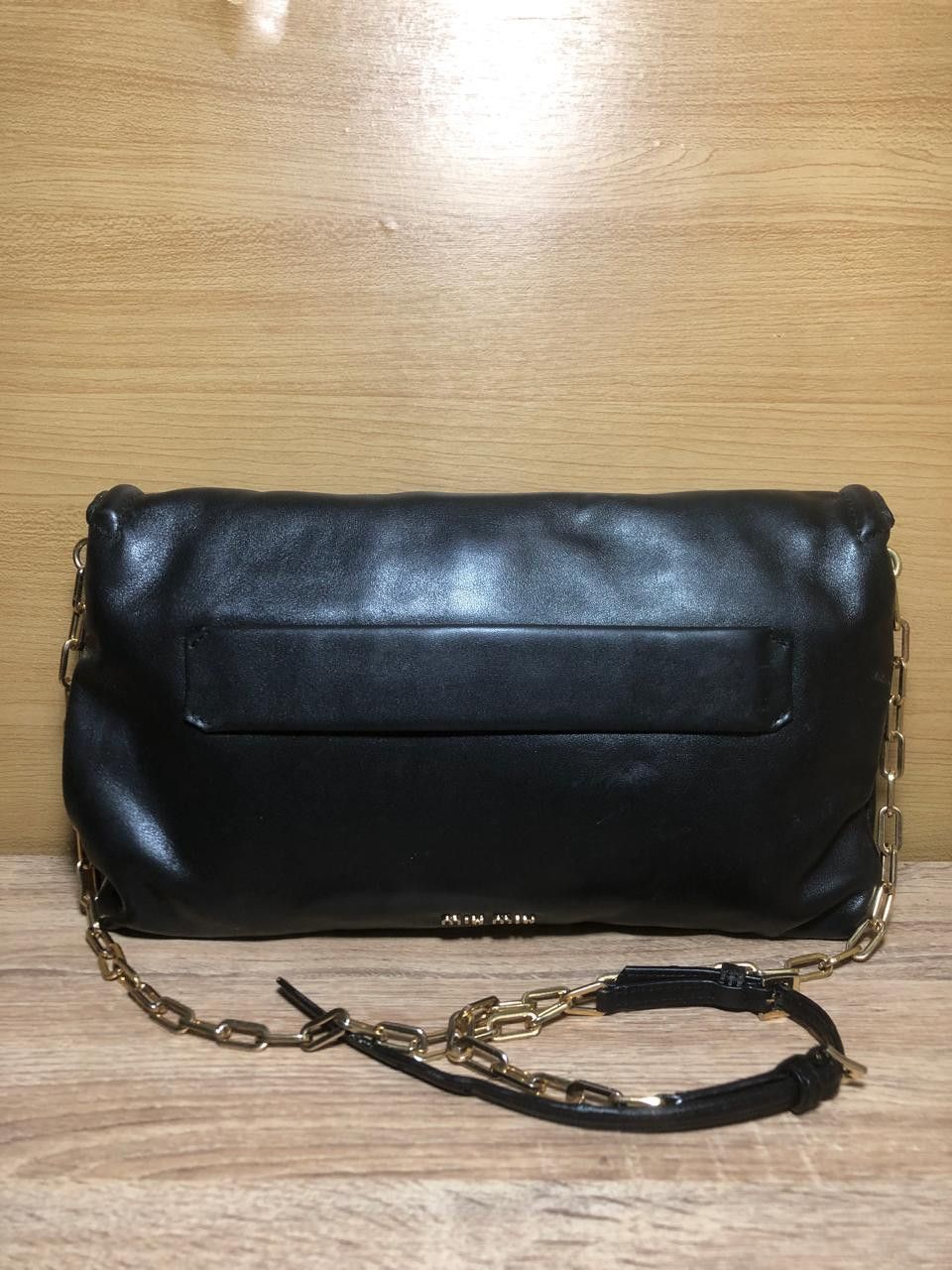 Miu Miu Miu Miu Black Nappa Biker Leather Slingbag / Clutch Size ONE SIZE - 2 Thumbnail