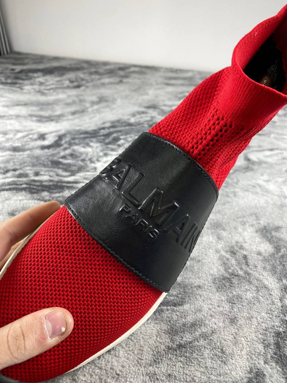 Balmain Balmain Cameron Runner High-Top Sneakers Men Size 9 Red Size US 9 / EU 42 - 15 Thumbnail