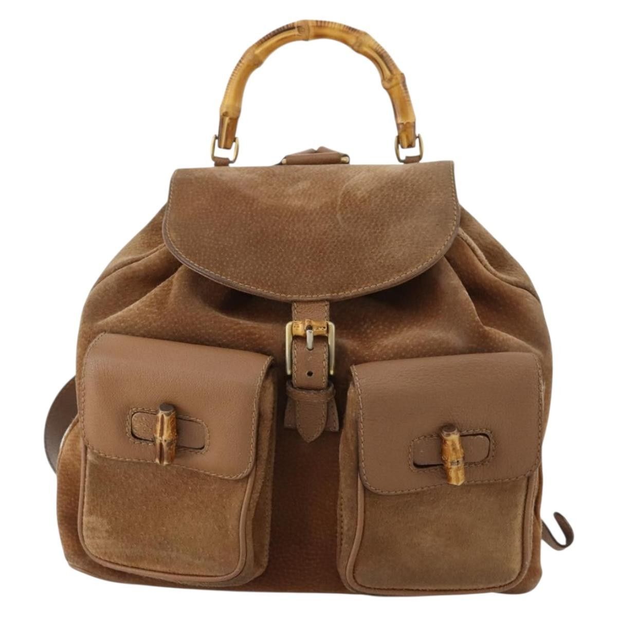 Gucci Gucci Vintage Bamboo Suede and Leather Size ONE SIZE - 1 Thumbnail