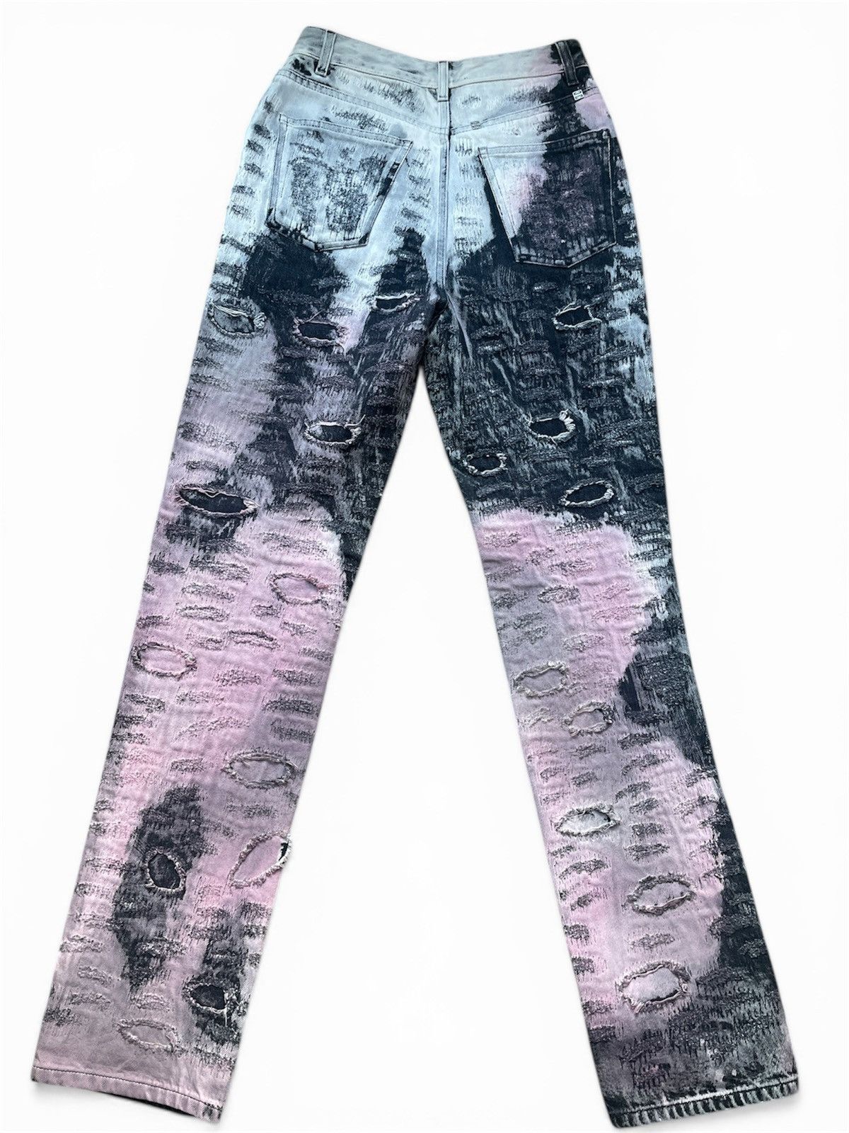 Givenchy Givenchy SS23 distressed two-tone pink denim Size 27" / US 4 / IT 40 - 2 Thumbnail