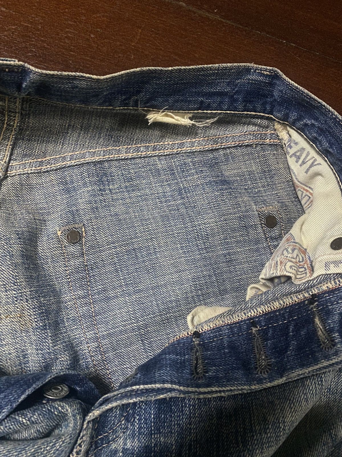 Sugar Cane Rare Sugar Cane Aloha distressed rework Selvedge Denim Size US 31 - 11 Thumbnail