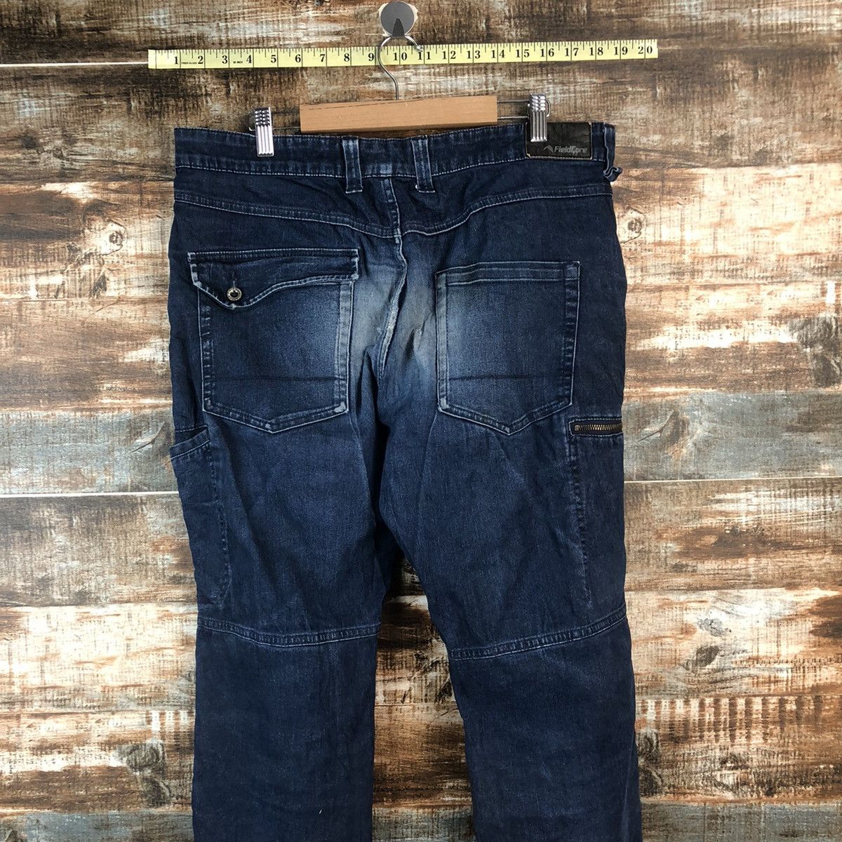 Japanese Brand Field Core Blue Distressed Denim Pants #A2115 Size US 35 - 17 Thumbnail