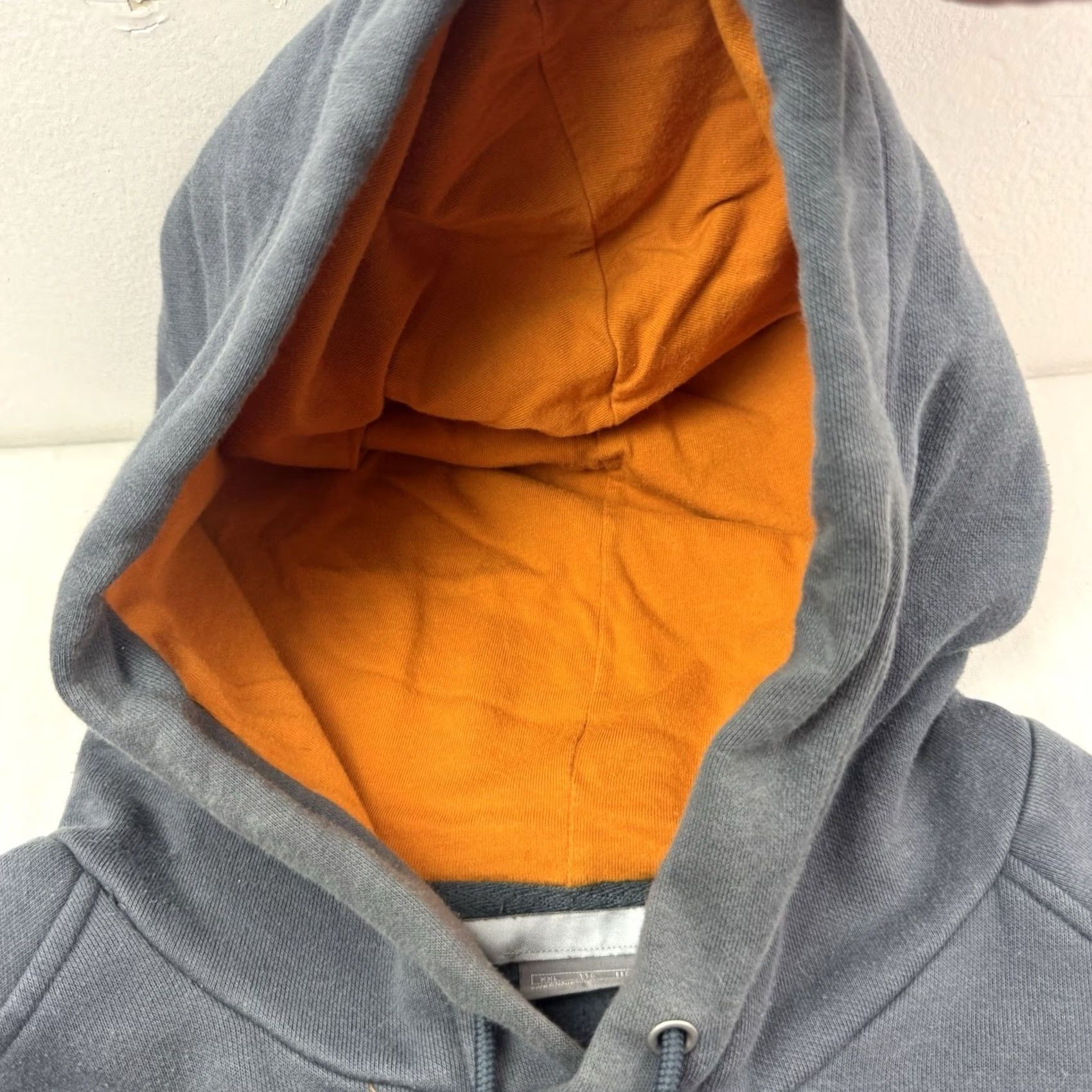 Nike VINTAGE Nike Hoodie Adult 2XL Silver Tag Y2K Orange Check Pullover Sweatshirt Gray Size US XXL / EU 58 / 5 - 7 Thumbnail