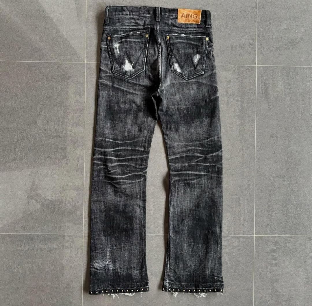 14th Addiction × If Six Was Nine × Japanese Brand 2000s Japanese flare bootcut black wash denim Size US 28 / EU 44 - 2 Thumbnail