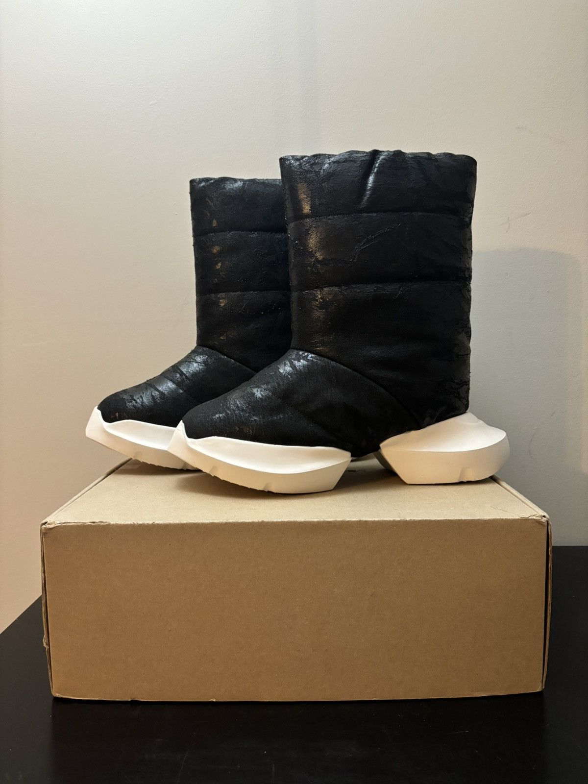 Rick Owens DRKSHDW Lunar Split Padded Boots Black