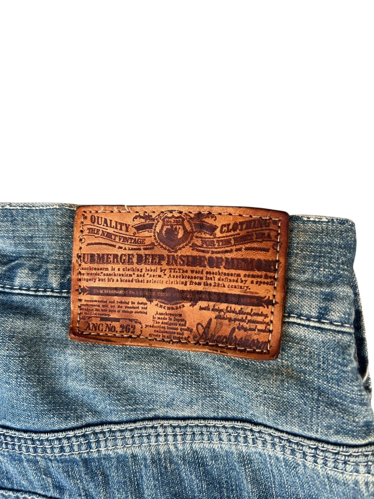 ANACHRONORM Dirty Mud Anachronom Japan Distress Denim Double Knee Jeans Size US 34 / EU 50 - 16 Thumbnail