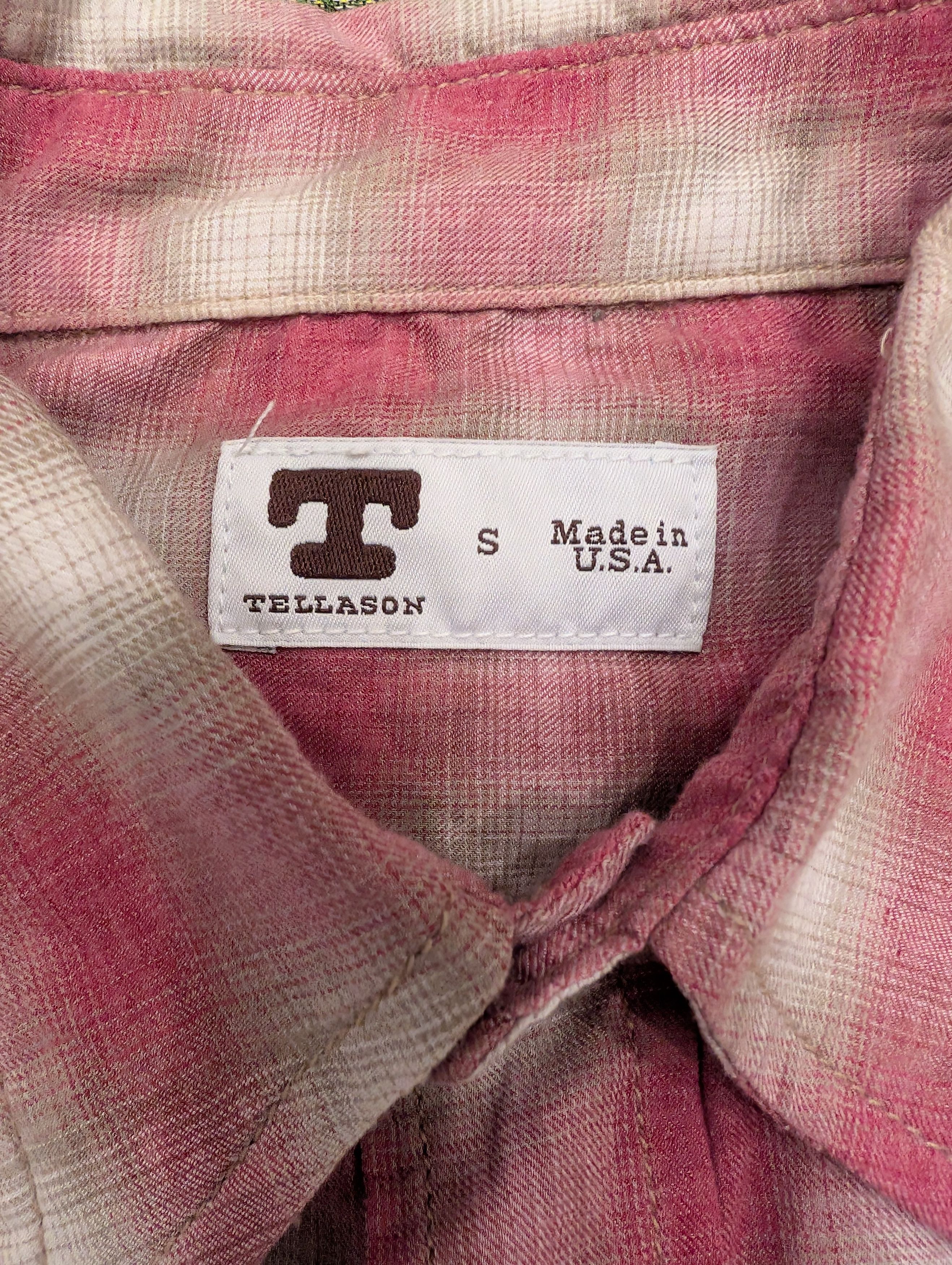 Tellason Tellason Long Sleeve Shadow Shirt Ombre Red Plaid Size US S / EU 44-46 / 1 - 3 Thumbnail