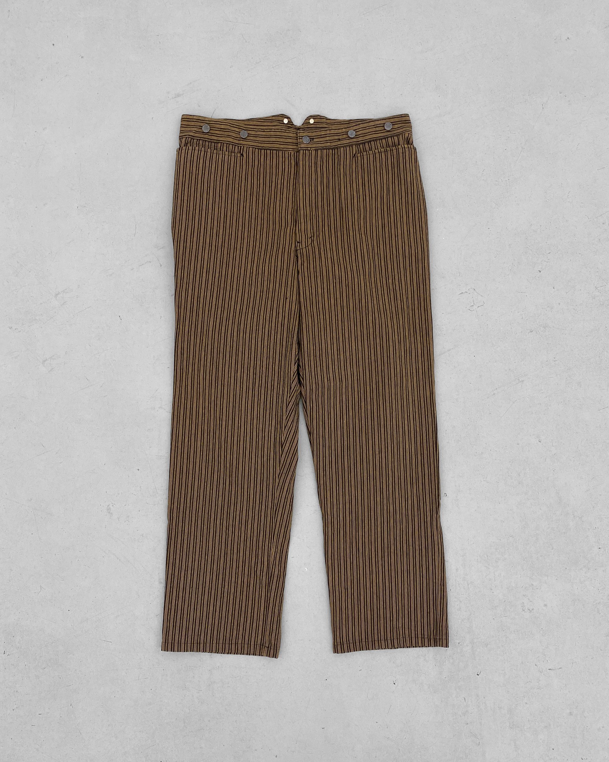 Vintage WAH Maker 1990s Made in USA Striped Buckleback Pants Size US 40 / EU 56 - 3 Thumbnail