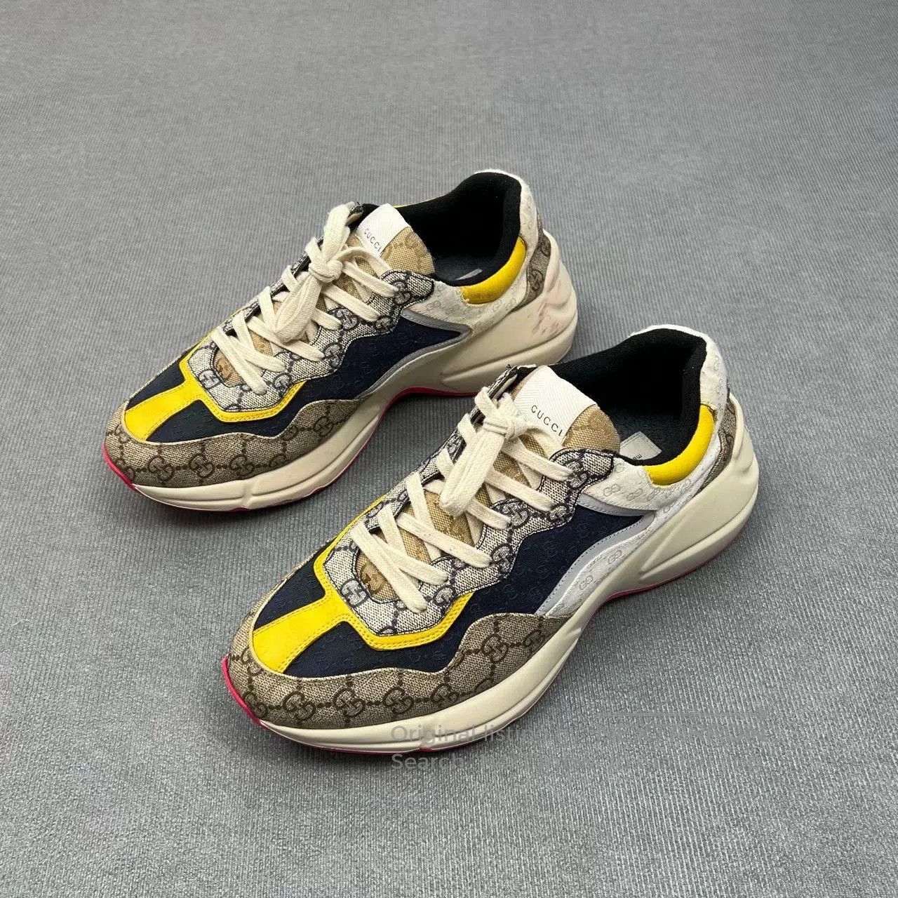 Gucci Gucci Rhyton GG Monogram Chunky Sneakers. Size US 10 / EU 43 - 1 Thumbnail