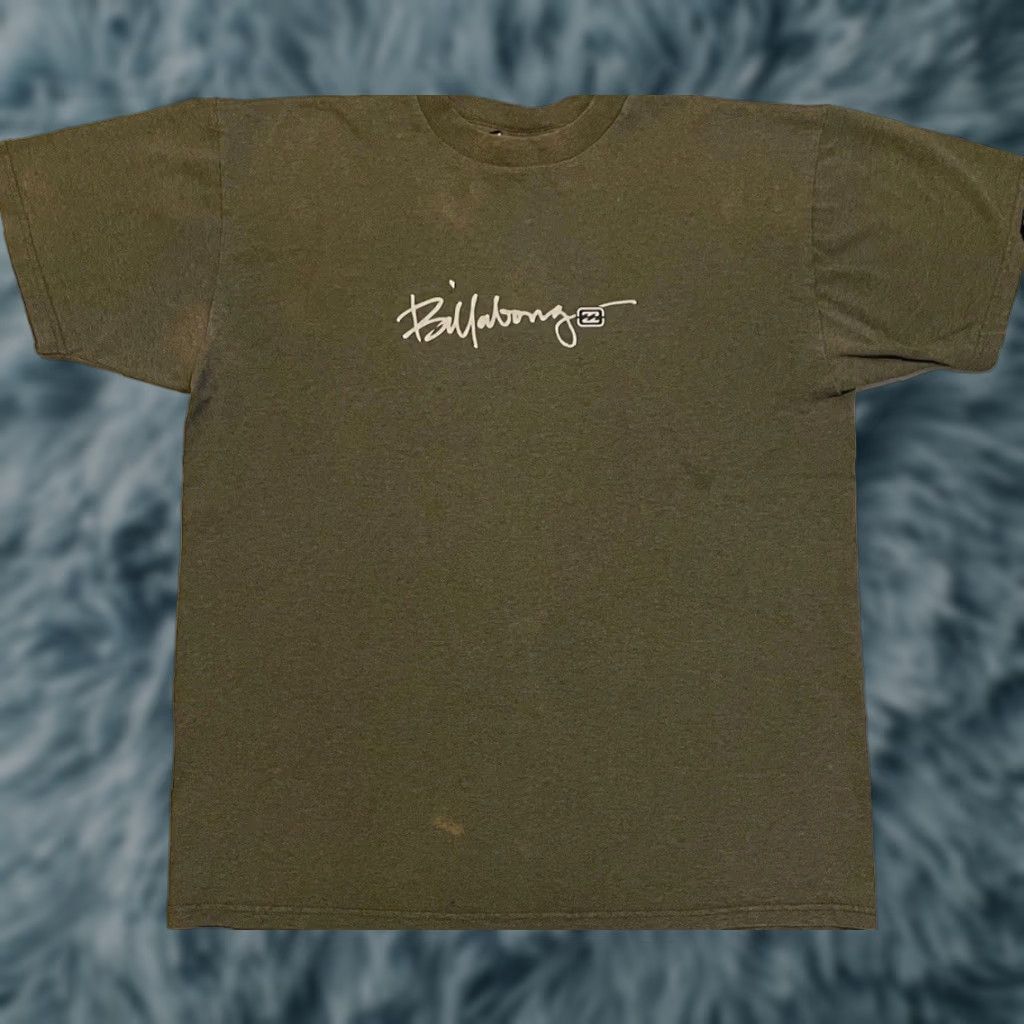 Quiksilver VINTAGE Billabong Faded Distress Shirt S Mens Short Sleeve Green 90s Y2K Surf Skate Grunge Rusty Hurley Ocean Pacific Thrashed Distressed Graphic Tee Size US S / EU 44-46 / 1 - 1 Thumbnail