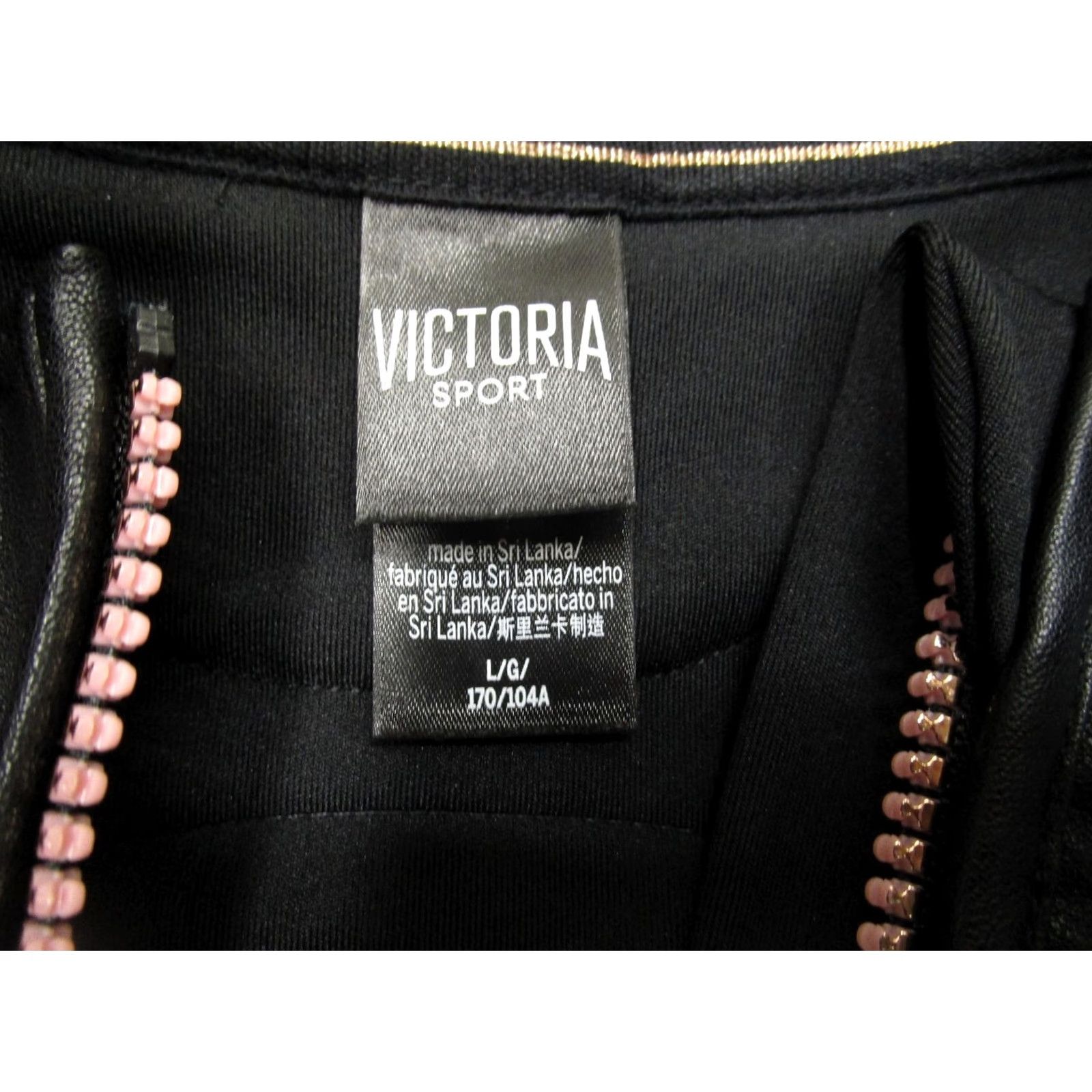 Vintage Victoria Sport Jacket Women L Black Quilted Faux Leather Full Zip Moto Jacket Size L / US 10 / IT 46 - 7 Thumbnail