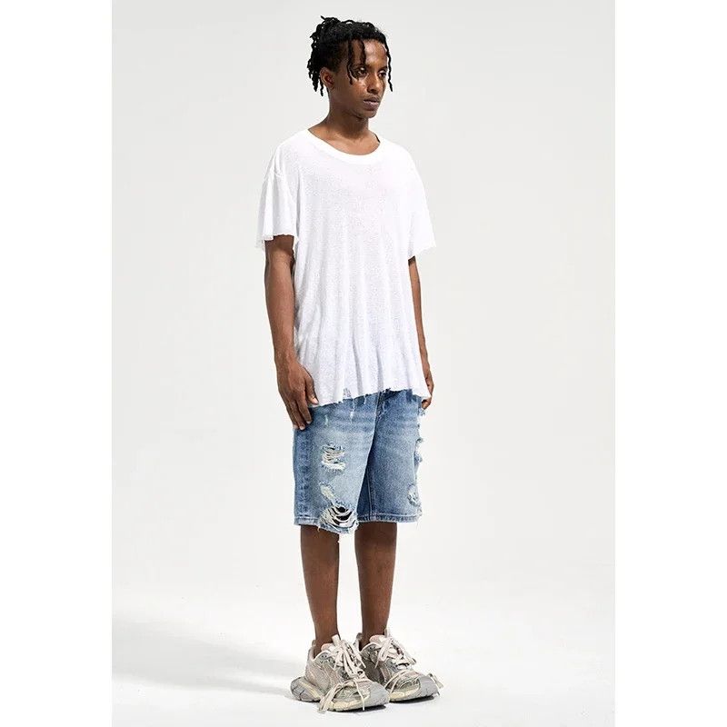 Japanese Brand × Vintage Frayed Ripped Jorts Size US 34 / EU 50 - 5 Thumbnail