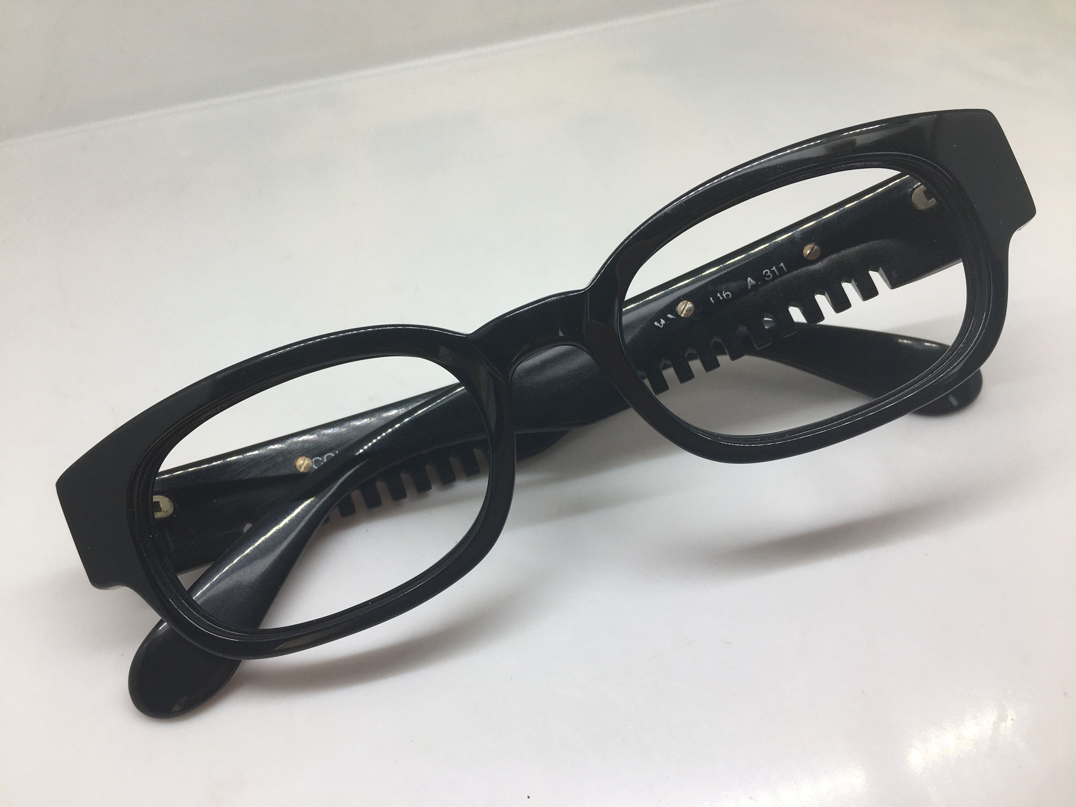 Courreges Vintage 70s Courreges Black Rx Eyeglasses France Size ONE SIZE - 5 Thumbnail