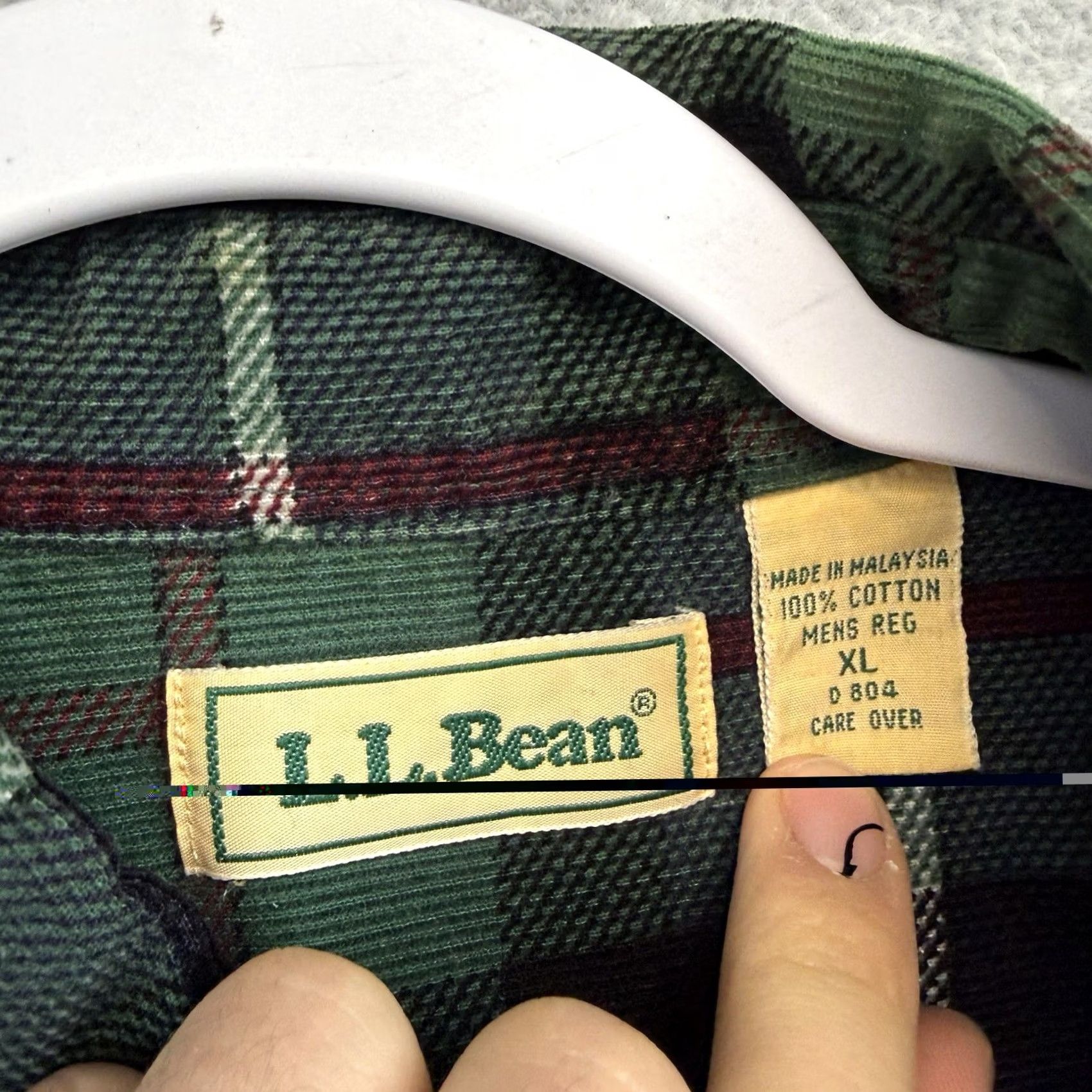 Vintage VINTAGE L.L. Bean Shirt Mens XL Green Scotch Plaid Corduroy Button-Down Cabin 90s Mens Size US XL / EU 56 / 4 - 4 Thumbnail