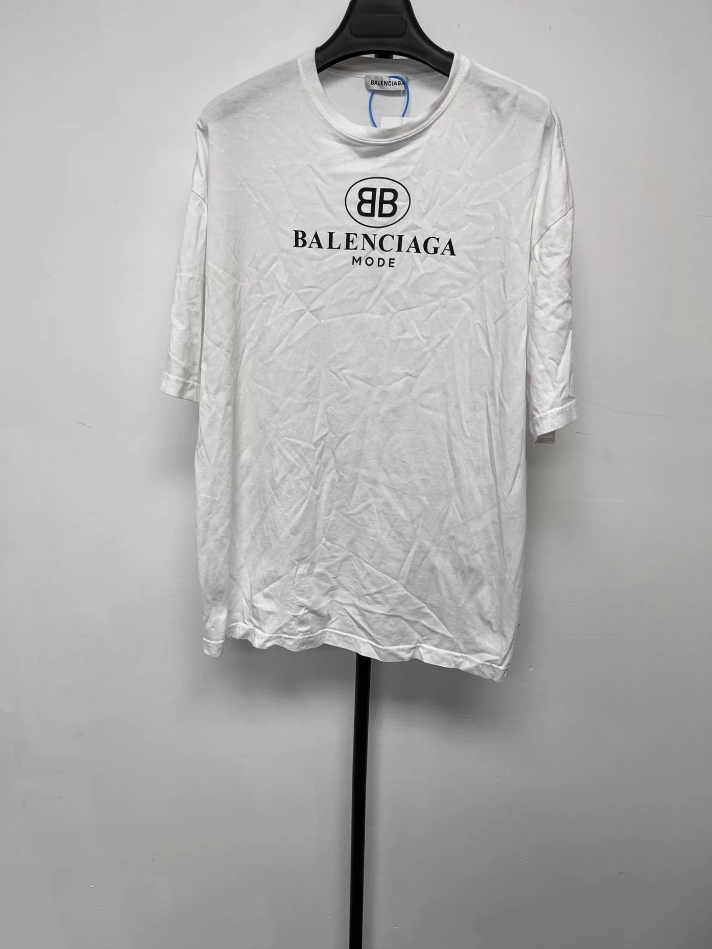 Balenciaga Balenciaga Logo Print Crewneck T-Shirt Size US S / EU 44-46 / 1 - 1 Thumbnail