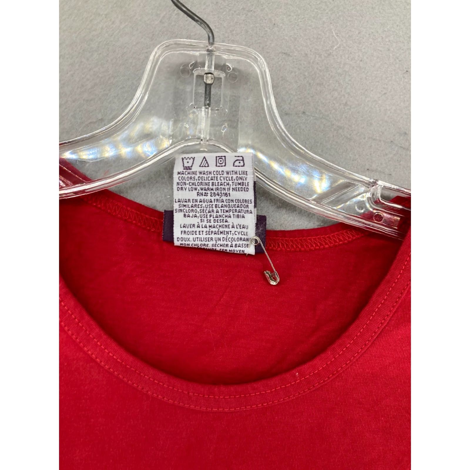Vintage VINTAGE Curves T-Shirt Small Red Solid Workout Cap Sleeve Womens Size S / US 4 / IT 40 - 7 Thumbnail