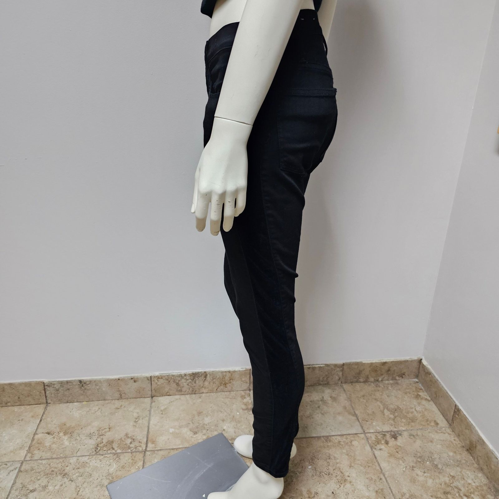 Madewell Madewell Mid-Rise Skinny Black Jeans Velvet Side Stripes 26 Size 26" / US 2 / IT 38 - 6 Thumbnail